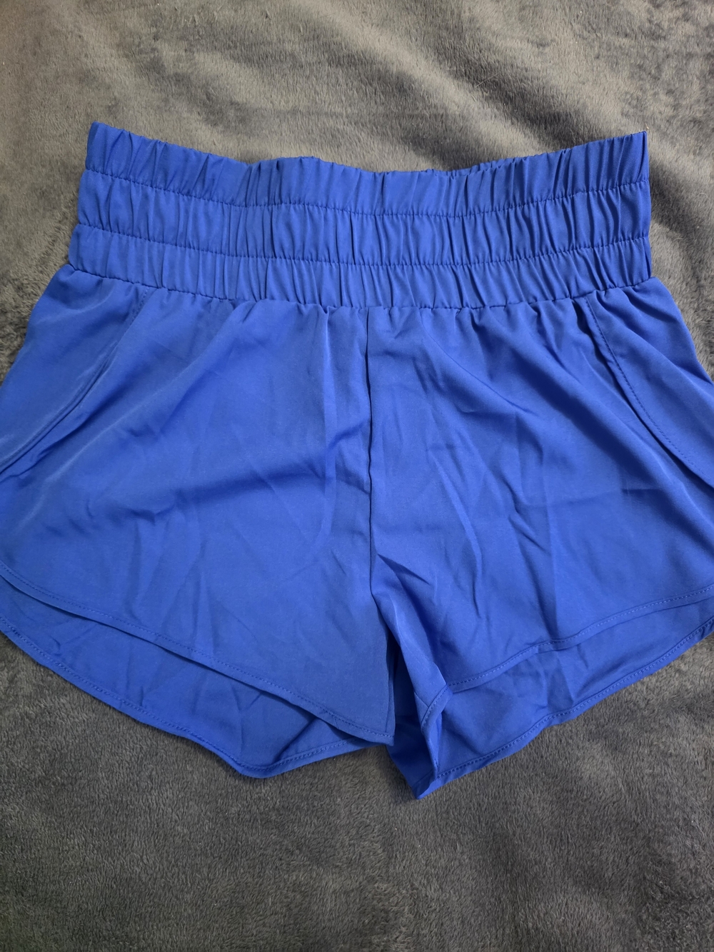 Women’s Blue High-Waist Active Shorts